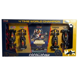Set Modellini F1 Bburago 1/43 4x Oracle Red Bull Racing Max Verstappen 4 Time... - Foto 1 di 5