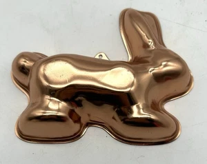 Small Copper Rabbit Mold Wall Hanging Vintage Candy Butter - Picture 1 of 4