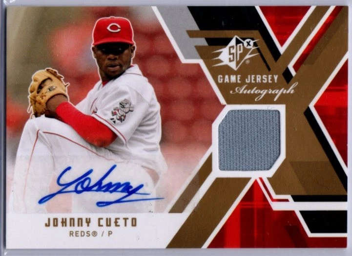 2009 UD SPX Baseball Game Jersey Autograph Johnny Cueto JERSEY AUTO REDS - Image 1 of 1
