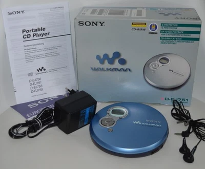 Sony D-EJ751 CD-R/RW Discman Walkman CD Player mit G Protection in OVP - Bild 1 von 4