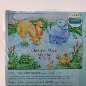 Dimensions LITTLE POND BIRTH RECORD Cross Stitch Kit 70-73697 - Bild 1 von 5