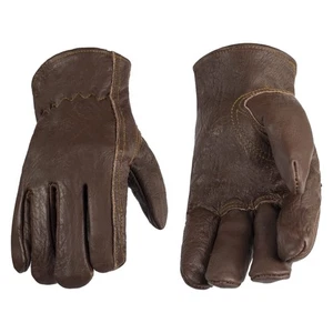 Premium Buffalo Leather Gloves,Unlined Work Gloves (Brown/Cognac) (Small) - Bild 1 von 4