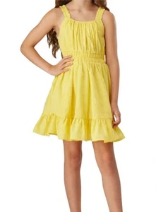 Habitual Girls Dress Yellow Sundress Sleeveless Short Slip-On Summer Polyester - Picture 1 of 12