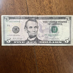 Fancy Star ⭐️ Notes Super Rare Low & Low Printed Collectables Gems 💎 $5 2017A - Picture 1 of 5