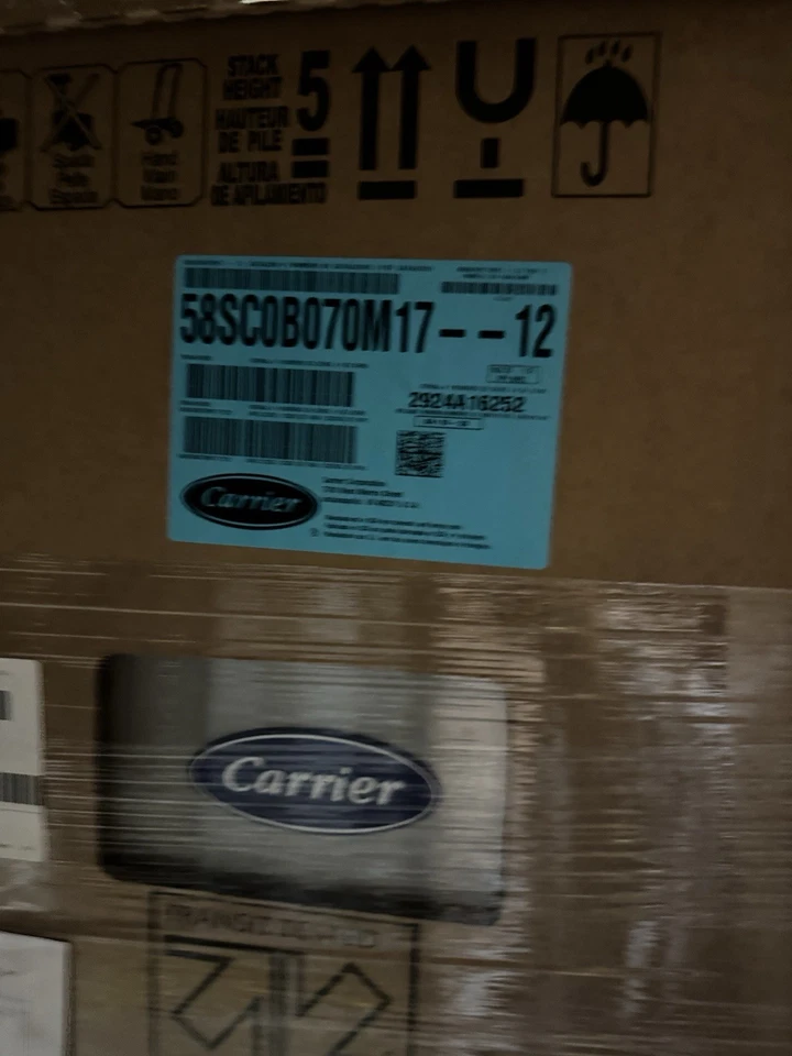 58SC0B070M17--12 Carrier Comfort 80% AFUE 70000 BTUH Multi-Speed Gas Furnace NEW - Image 1 of 1