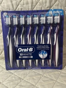 Cepillo de dientes Oral-B 3D White Pro Advanced cerdas cruzadas medias, paquete de 8 - Imagen 1 de 5