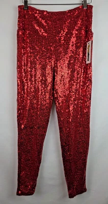 Tipsy Elves Mujer Leggings Talla 2X Rojo Lentejuelas Vacaciones Navidad Fiesta Pantalones Foto 1 de 4