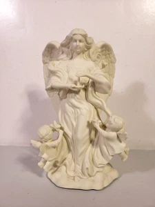 Candelabro de ángel de porcelana PartyLite retirado vintage marfil crema - Imagen 1 de 12