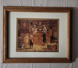 Vintage Lee Dubin Sam's Grocery Store Holzrahmendruck - Bild 1 von 4