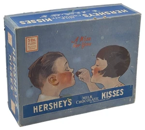 Scatola baci di Hershey anni '30-40 circa - originale e rara - Foto 1 di 3