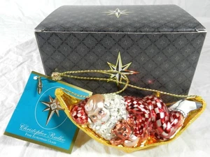 Lot #37- Christopher Radko Ornament - Sleepy Time Santa - w/ Box + Tag - Picture 1 of 5