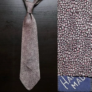 Handmade Pink Pebbles Brocade Swing Tie EUC VTG 1930s 1940s Art Deco Scales - Picture 1 of 4