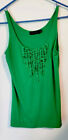 The Limited Kelly Green Ruffle Frill Chest Detail Pleat Sleeveless Tank Top Med