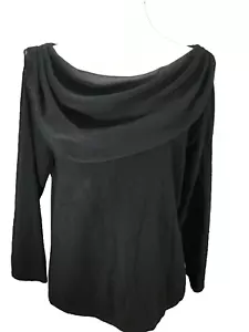 Collection by Jennifer Moore Top Women’s Size Large Black Blouse 3/4 Sleeves - Picture 1 of 9