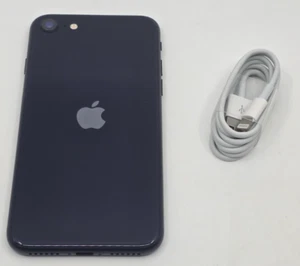 MINT Apple iPhone SE 3rd Gen 2022 Midnight 128GB T-Mobile (ONLY) 5G (100%BH) - Zdjęcie 1 z 5