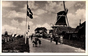Netherlands Molen De Hoop Harderwijk Vintage Postcard B233 - Picture 1 of 2