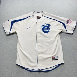 Camiseta de béisbol Nike Team para hombre talla M blanca bordada de los Chicago Cubs MLB - Imagen 1 de 14