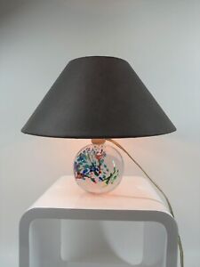 Mid Century Tischlampe FM Kunstglas Schweden, Design Toso + Marcolin, tablelight