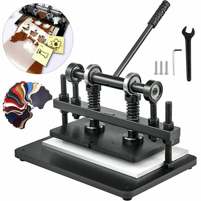 Manual Leather Cutting Machine Leather Embossing Drilling Cutter Craft Embosser - Image 1 of 4