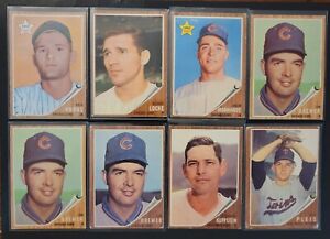 1962 Topps Lot 16 Cards See List Stars, Rookies, and Commons