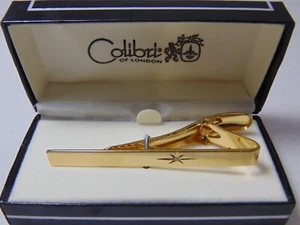 Colibri of London Gold Tone Tie Clip Mens Dress In Case - Picture 1 of 3