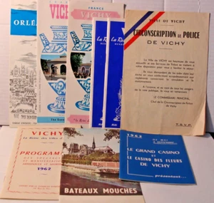 1962 Paris Vichy Orleans Pamphlets Brochures Maps Ads France French Lot 9 - Picture 1 of 10