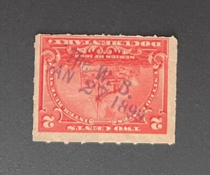 U.S. Revenue - #R164 two cents Battleship Documentary Tax - dated Jan 27, 1899 - Picture 1 of 2