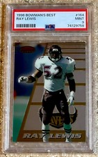 1996 Bowmans Best Ray Lewis PSA 9 Rookie RC #164 HOF Ravens Brand New Grade!