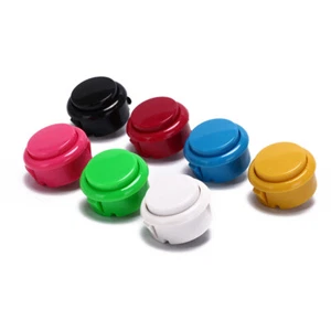 10pcs 30mm push buttons replace for arcade button games parts of 7 colors S^zk - Picture 1 of 18