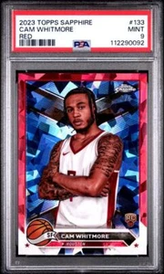 2023 TOPPS CHROME SAPPHIRE EDITION #133 CAM WHITMORE RED3/5 RC PSA 9 - Picture 1 of 2