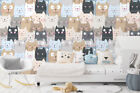 3D Cartoon Animal Cute Cat Self-Adhesive Removable Wallpaper Murals Wall 34