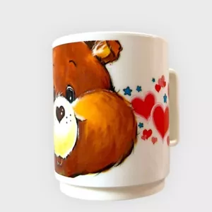 Taza de plástico de colección Care Bear Tenderheart Bear Deka 1985 American Greetings - Imagen 1 de 8