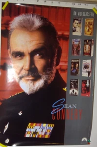 27X40 VINTAGE SEAN CONNERY POSTER AUF VIDEOKASSETTE INDIANA JONES UNTOUCHABLES - Bild 1 von 12