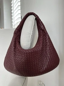 Bottega Veneta Large Veneta Hobo Red Brown Intrecciato Leather Shoulder Bag - Picture 1 of 24