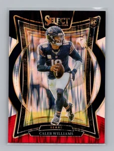 2024 Panini Select NFL #25 Caleb Williams RC Concourse Black & Red Shock - Bears - Picture 1 of 2