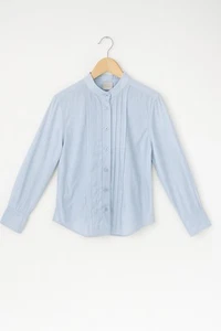 Womens Poetry Shirt Size UK 14 Pale Blue Blouse Button 100% Cotton Top - Picture 1 of 8