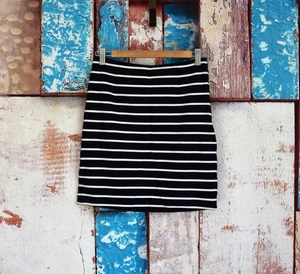 Women's Banana Republic Knit Striped Pencil Skirt Zip SIZE 2 Navy-White - Picture 1 of 9