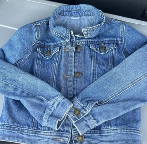 Fab Kids Girl’s Denim Jacket With Coppery Buttons And Pockets Galore, Size M - Picture 1 of 5