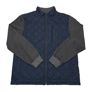 Oxford Mosby Long Sleeve Quilt Mixed Media Full Zip Jacket Size Large L 751004 - Picture 1 of 5