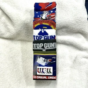 Calze Crew Uomo Taglia 8-12 Top Gun Maverick Ice Man Casual Novità 6 Paia (SH6) - Foto 1 di 5