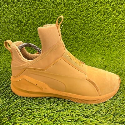 彪马 Fierce 女式 8 码棕色棕褐色运动懒人鞋运动鞋 — 第 1/4 张图片