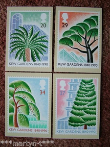 PHQ Briefmarkenkartensatz Nr 126 Kew Gardens, 1990. 4 Karten Set.  Neuwertig. - Bild 1 von 1