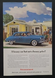 1948 Studebaker Luxus Auto Oldtimer Druck Anzeige 1940er Garage Man Cave Ephemera - Bild 1 von 3