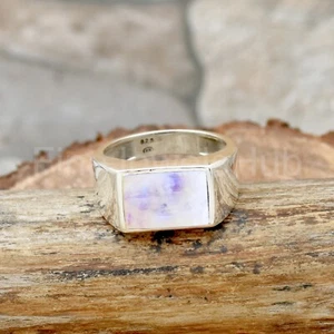 Moonstone Ring 925 Sterling Silver Ring, Men's Ring, Handmade Ring, Size 7 US - Picture 1 of 5