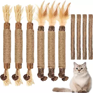 Cat Chew Sticks Silvervine Catnip Toys Teeth Cleaning for Kitten 10 Pack - Picture 1 of 6