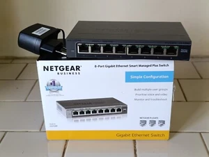 NETGEAR GS108E ProSafe 8-Port Gigabit Web Smart Managed Plus Switch - Imagen 1 de 5