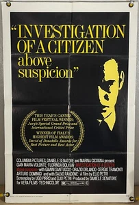 INDAGINE SU UN CITTADINO SOPRA OGNI SOSPETTO FF POSTER ORIGINALE 1SH FILM (1971) - Foto 1 di 1