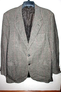 Mens Houndstooth Blazer Black White Golden House by Kingsridge Simon Size 42R - Picture 1 of 9