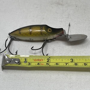 Vintage Heddon GO-DEEPER RIVER RUNT GOLDEN PERCH - Picture 1 of 7