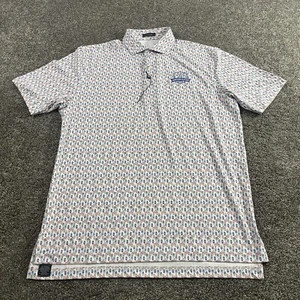 Turtleson Amateur Players Golf Mens Polo Popsicle Print While Size L New - Picture 1 of 10